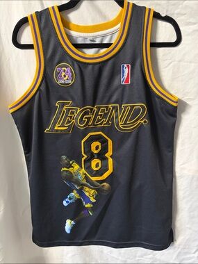LEGEND #8 Black & Yellow Basketball Jersey